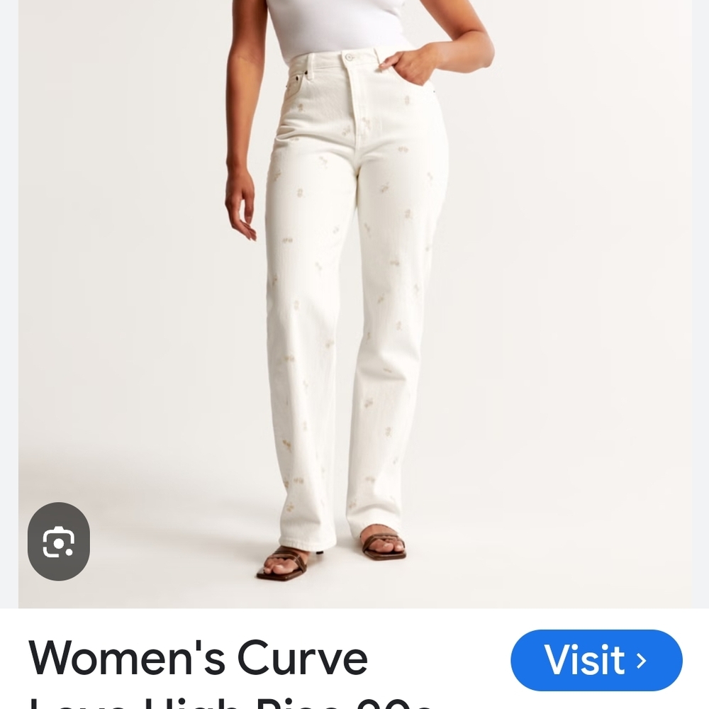 Abercrombie & Fitch Women's High Rise White Jeans
